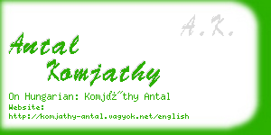 antal komjathy business card